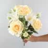 The wedding is decorated with a center of 9 pieces of artificial and simple flowers Specification image